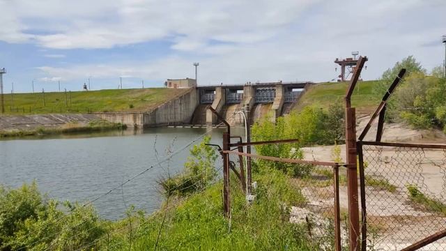 Плотина Старооскольского водохранилища. Пыльца сосновых шишек.