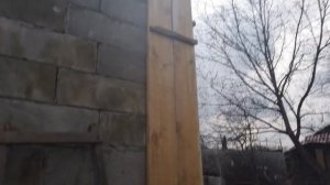 Кладка стен из газоблока и заливка колон