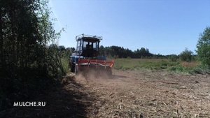 Мульчер ротоватор TMC CANCELA TFK-200 на расчистке  удалении порубочных остатков,  пней, корней