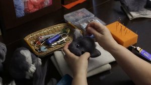 Хотите сделать пушистого серого котенка? Мастер класс по сухому валянию.