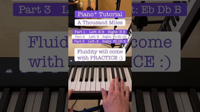 How to Play A Thousand Miles (Makin My Way Downtown) on piano in 59 seconds easy tutorial