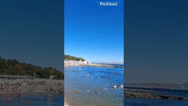 Кабардинка. Геленджик. Обстановка на пляже море и погода сегодня 11 октября 2023