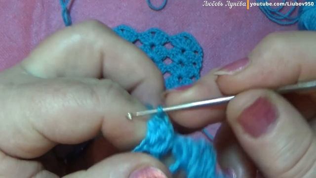 Узор Мелкие ракушки  крючком смотреть онлайн