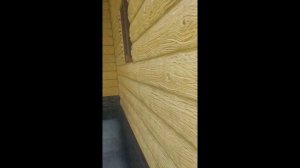 оформление  фасада  дома  под  брёвна   декоративная  штукатурка  мастер  Улунбек