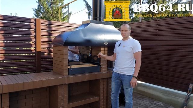 Модульный комплекс барбекю из кирпича от bbq64