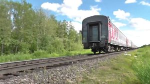 Тепловоз ТЭП70БС 232 с детским поездом Приобье Анапа