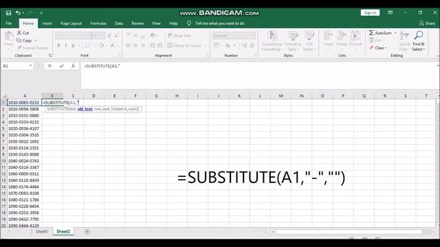 HOW TO REMOVE DASHES (-) IN EXCEL смотреть онлайн