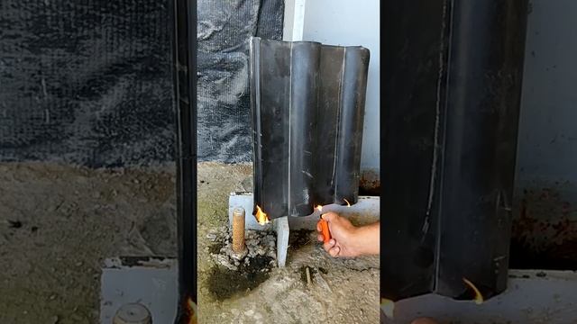 Полимерпесчаная черепица горит