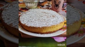 Очень ВКУСНЫЙ "Пирог к чаю"!БЕЗ МУКИ!С крахмалом и малиной?Рецепт смотрите в комментариях!#shorts