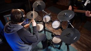 Электронные барабаны NUX DM-7X | Играем звуками барабанного модуля с БАСОМ