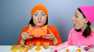 Розовая Еда или Оранжевая Еда? Челлендж от Пико Поки