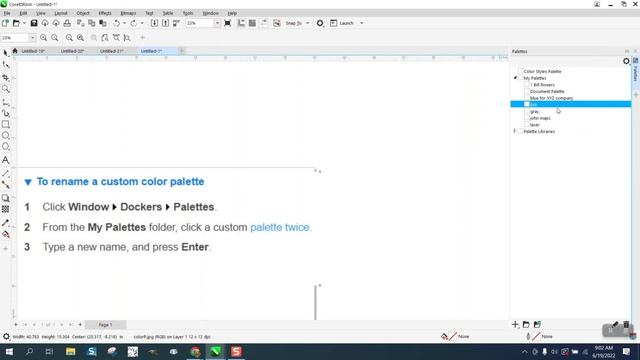 Corel Draw Tips & Tricks Rename Your Custom Palettes смотреть онлайн