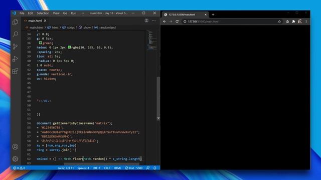 Matrix Effect | CSS - JavaScript Tutorial | Daft Creation
