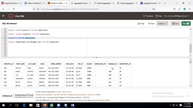 Oracle Aggregate function, logical operator, arithmetic operator in select statement