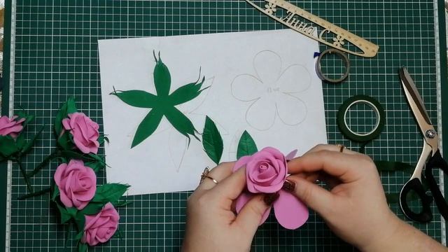 Сувенир своими руками.Простая роза из фоамирана. Фоторамка своими руками. смотреть онлайн