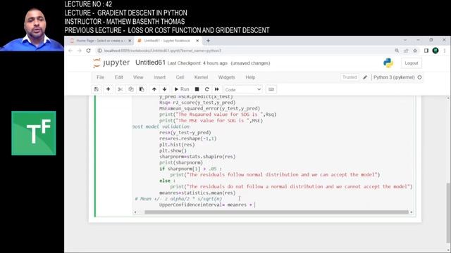 Simple linear regression using Stochastic Gradient Descent .#linearregression #gradientdescent