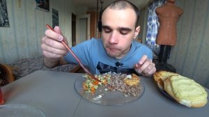 МУКБАНГ АСМР ГРЕЧКА/ ФИЛЕ ЦЫПЛЕНКА В КЛЯРЕ/ САЛАТ ОВОЩНОЙ/ ВЫПЕЧКА / EATING ASMR Mukbang #804