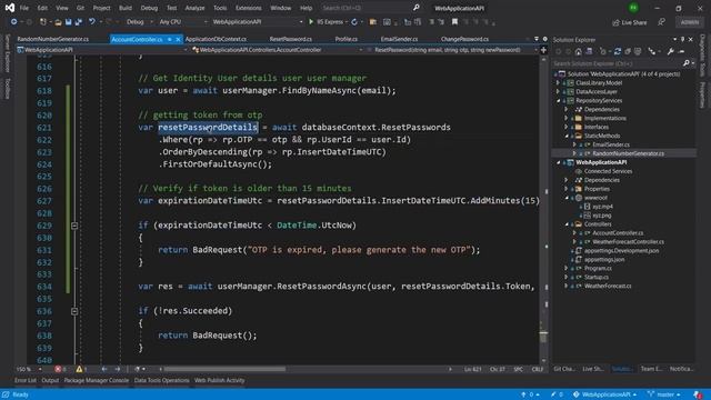 Chapter 20 - Create Forgot Password API using Identity | Reset Password in Asp.Net Core 3.1, 5.0 смотреть онлайн