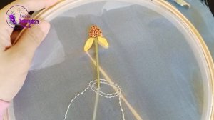 Ribbon Embroidery Design - Flowers in a Vase