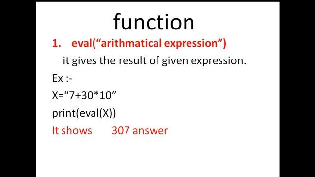 use of eval function in python