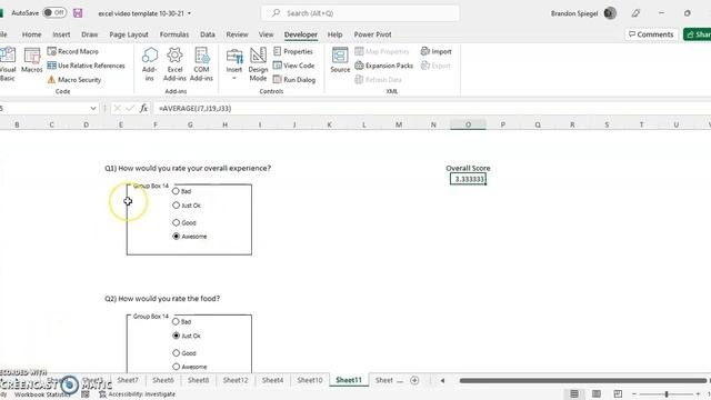 Introduction To Radio Buttons And Grouping In Excel. Create Interactive Excel Sheets! #howto