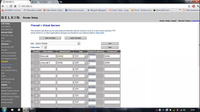 Minecraft: How To Port Forward Your Minecraft Server (Belkin) смотреть онлайн