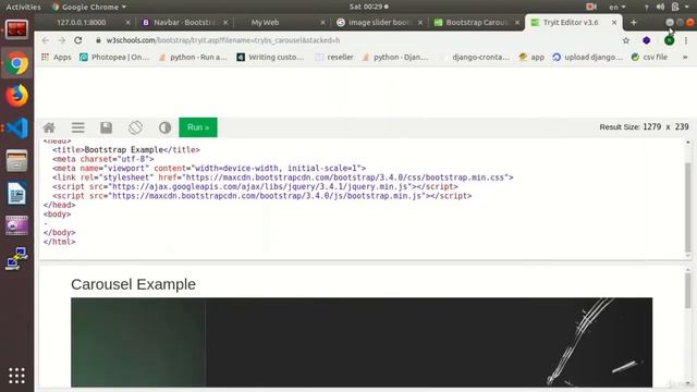 Add Menu and Slider | Python and Django