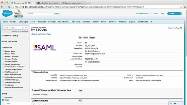 External Identity: How to Setup Single Sign-on With a Sample Application Using SAML | Salesforce смотреть онлайн