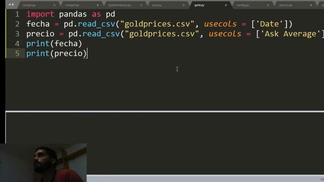 Extraer datos de CSV con Python (PANDAS) y representar en un gráfico (Matplotlib)