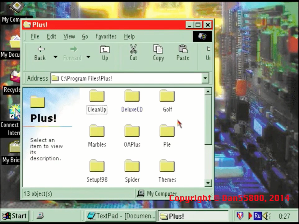 Установка Microsoft Plus! 98 на Windows 99 + обзор пакета