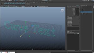 Autodesk Maya - Текст из кривых одним объектом, как объединить кривые