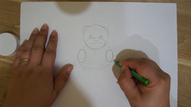 Как рисовать мишку. How to draw a bear. смотреть онлайн