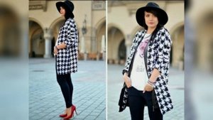 Один узор - Много идей. Классные джемперы, жилеты вязаные узором гусиные лапки.