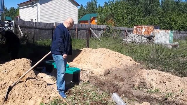 Монтаж автономной канализации, септика ЭкоЛ 5 #септик#септики#монтажсептика#септикнадачу