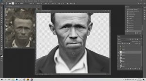 Ретушь фотографии плохого качества для создания портрета на памятнике