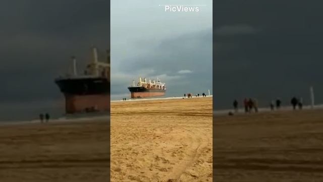 Витязево. Специалисты проверяют сухогруз. 12 декабря 2023. Обстановка на пляже море и погода сегодня