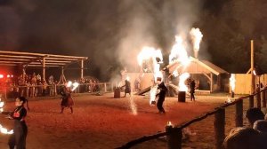 Огненное шоу в деревне викингов Кауп