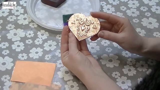 Шкатулка-сердечко, декорирование с элементами золочения смотреть онлайн