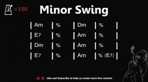Minor Swing (150 bpm) - Gypsy Jazz Backing Track  / Jazz Manouche Play Along