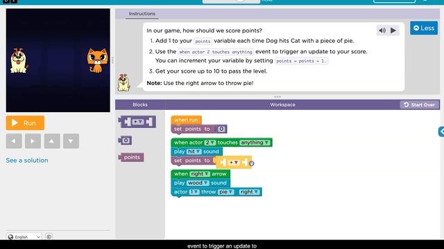 Code org Course 4 Lesson 7 Play Lab Variables смотреть онлайн