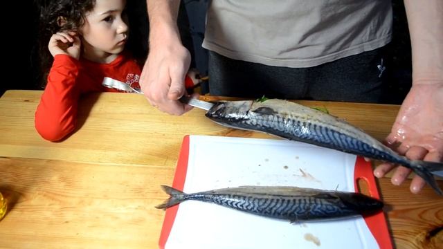 Скумбрия на мангале. смотреть онлайн