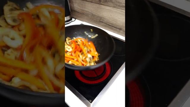 ВОК с креветками | WOK with shrimps | #Shorts #WOK #ВОК