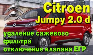 Citroen Jumpy 2.0 diesel: удаление сажевого фильтра (DPF), отключение клапана ЕГР (EGR)