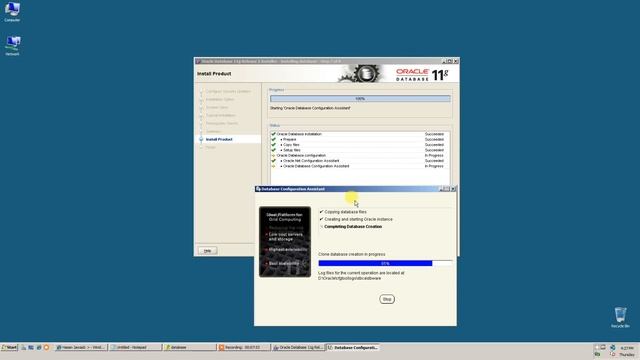 Installation / Configuration of Oracle 11G R2 x64 software and database