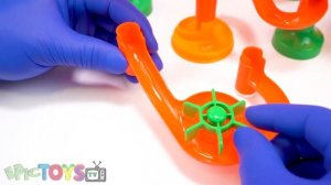 MARBLE for KIDs - How to build Marble Run Toy set and play Marble run game!