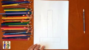 Как нарисовать цифру 1. Онлайн-школа рисования "Малевашки"