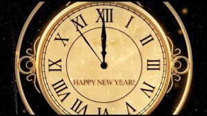 Футаж новогодние часы, стрелки , минуты