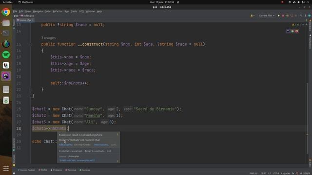 ? POO avec PHP 8.1 - Le mot clé "static" - 008 смотреть онлайн