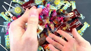 a Lots Of Top Candy, Snickers, Skittles, Kinder Joy And More Sweets Chocolate Candy