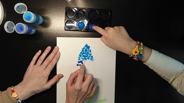 Пальчиковая живопись. Весенний цветок мускари. Творческий мастер-класс для детей и родителей. смотреть онлайн